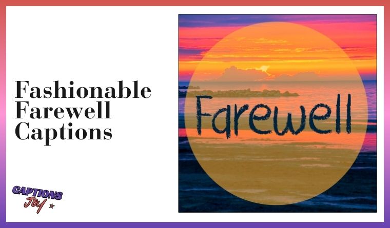 Fashionable Farewell Captions