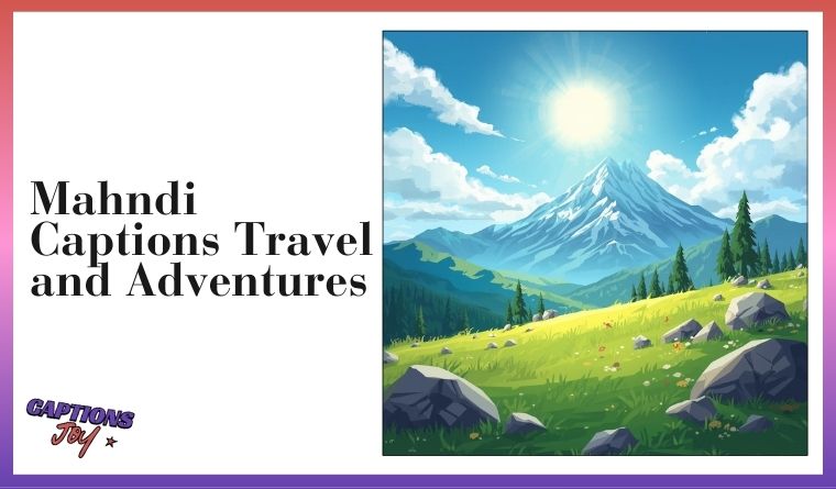 Mahndi Captions Travel and Adventures