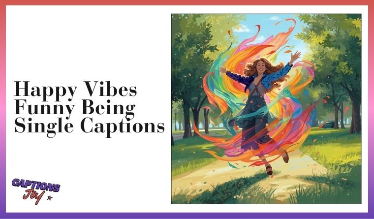 Happy Vibes Funny Being Single Captions
